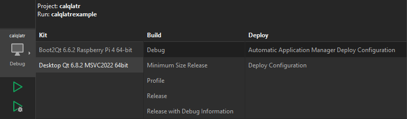 {Selecting a kit to build with}