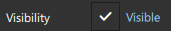 {The Visibility property selected and highlighted.}