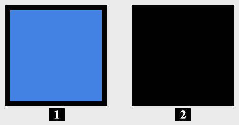 {Two components next to each other in the 2D view with the property binding applied.}