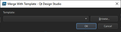 {The Merge with Template dialog.}